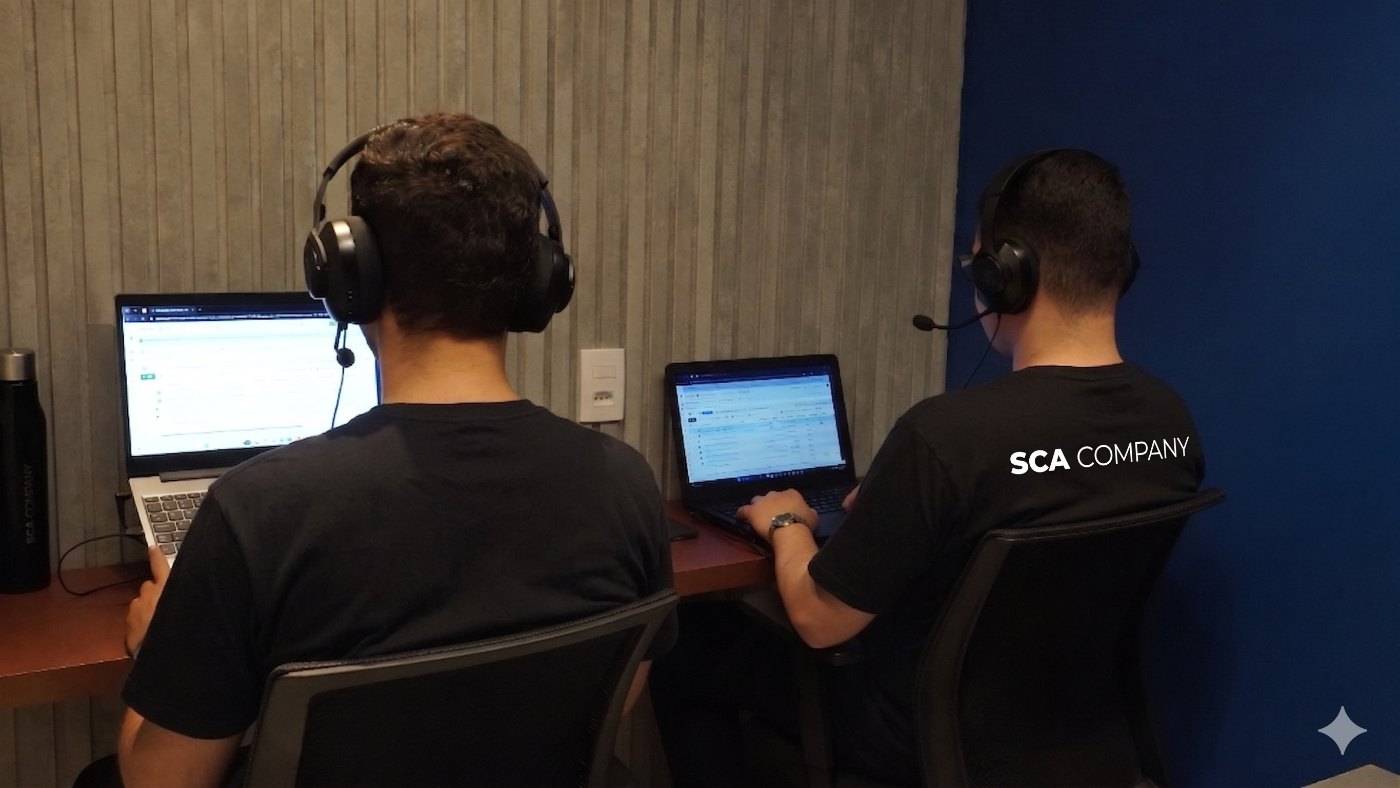 Equipe SCA trabalhando — foco em resultado